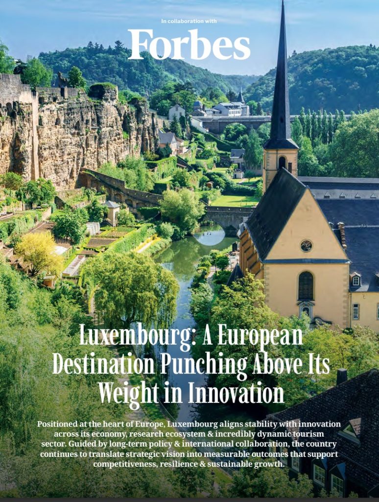 Forbes report cover for Luxembourg: A European Destination Punching Above Its Weight in Innovation - Elite Reports